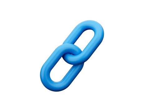 3d Realistic Chain or link Icon 3d illustration png