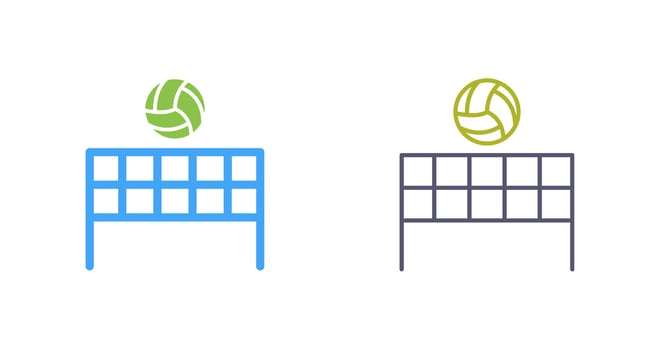 Beach Volleyball Vector Icon