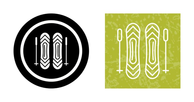 Ski Sticks Vector Icon