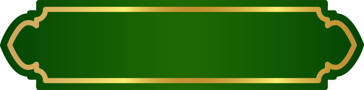 Islamic Ramadan golden frame. Arabic design with Turkish ornament and green background. Arabesque ribbon sticker for tag banner and sale flyer. png