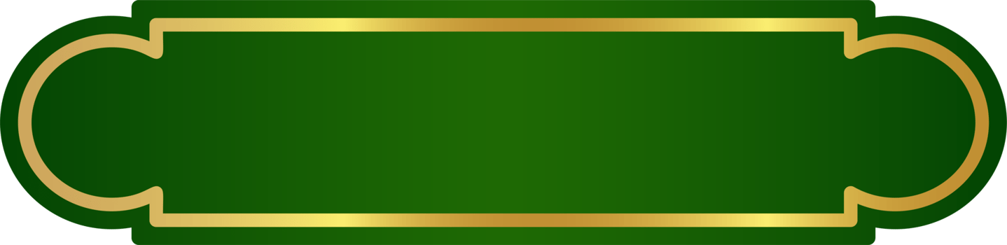 Islamic Ramadan golden frame. Arabic design with Turkish ornament and green background. Arabesque ribbon sticker for tag banner and sale flyer. png