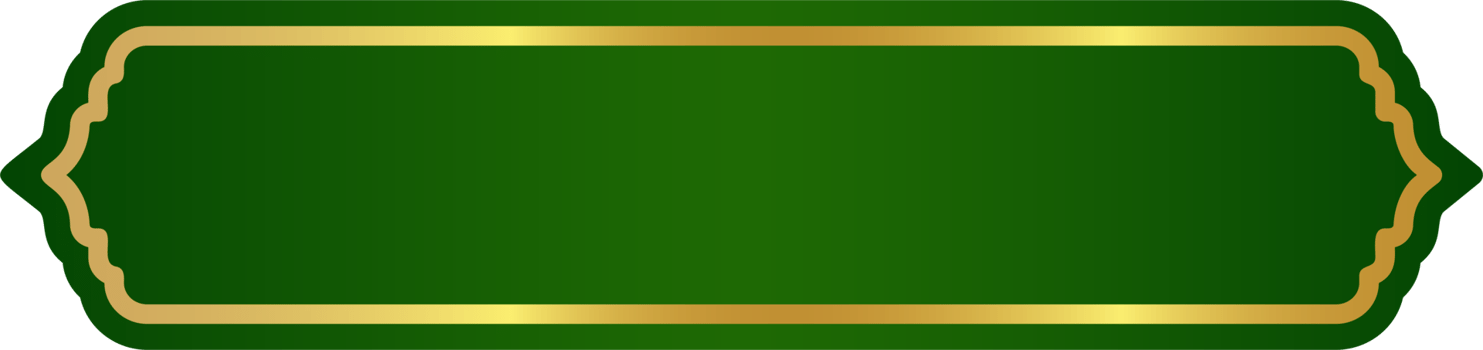 Islamic Ramadan golden frame. Arabic design with Turkish ornament and green background. Arabesque ribbon sticker for tag banner and sale flyer. png
