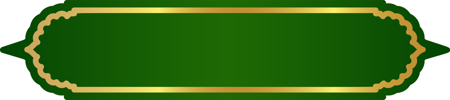 Islamic Ramadan golden frame. Arabic design with Turkish ornament and green background. Arabesque ribbon sticker for tag banner and sale flyer. png
