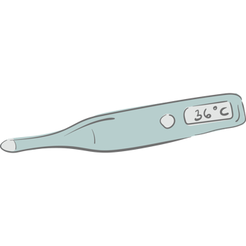 Thermometer Doodle Illustration PNG Transparent Background