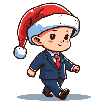 Beautiful Cute Baby Boy Wearing Santa Hat - Ai Generative png