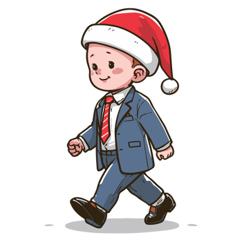 Beautiful Cute Baby Boy Wearing Santa Hat - Ai Generative png