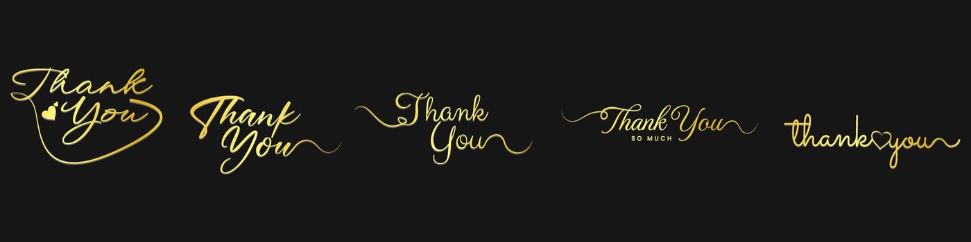 Thank You Typography vector