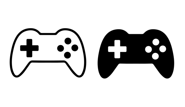 Best Gamepad illustration logo template in trendy style. Suitable for many purposes. png