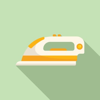Iron tailor icon flat vector. Accessories work equipment vector