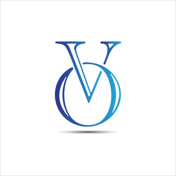 VO letter creative logo design vector