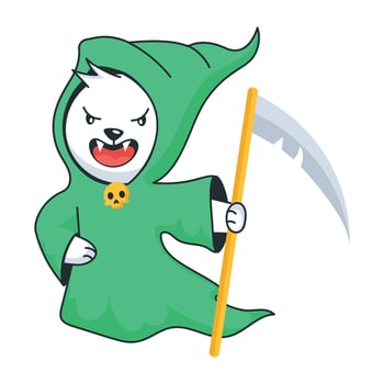 Trendy Reaper Bear vector