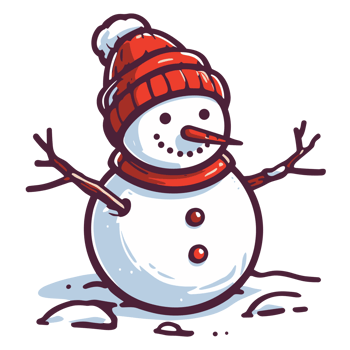 Beautiful Christmas Snowman Clipart - Ai Generative png
