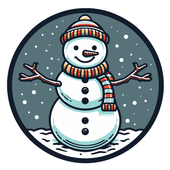 Beautiful Christmas Snowman Clipart - Ai Generative png