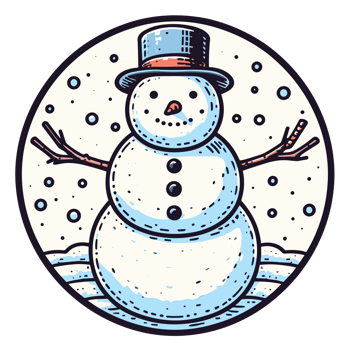 Beautiful Christmas Snowman Clipart - Ai Generative png