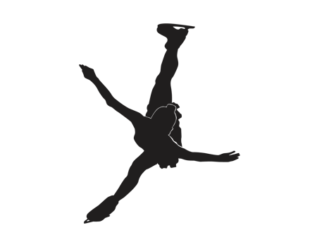 Pose Of Female Ice Skating Silhouette png