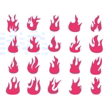 Pink Flame. Easy to Edit. vector