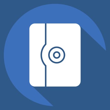 Icon Tablet Case. related to Computer symbol. long shadow style. simple design editable. simple illustration vector