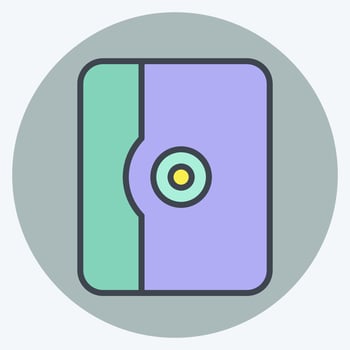 Icon Tablet Case. related to Computer symbol. color mate style. simple design editable. simple illustration vector