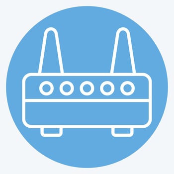Icon Modem. related to Computer symbol. blue eyes style. simple design editable. simple illustration vector