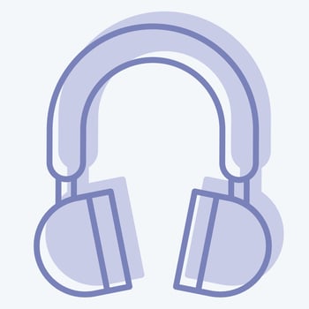 Icon Head Phone. related to Computer symbol. two tone style. simple design editable. simple illustration vector