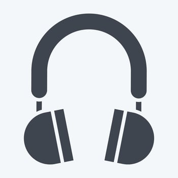 Icon Head Phone. related to Computer symbol. glyph style. simple design editable. simple illustration vector