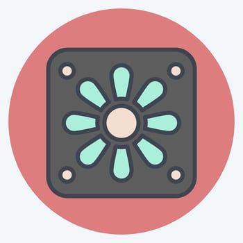 Icon Cooler. related to Computer symbol. color mate style. simple design editable. simple illustration vector
