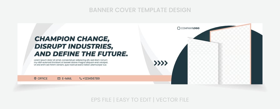 business banner company cover social media template design vector