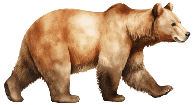 Brown bear. AI Generative png