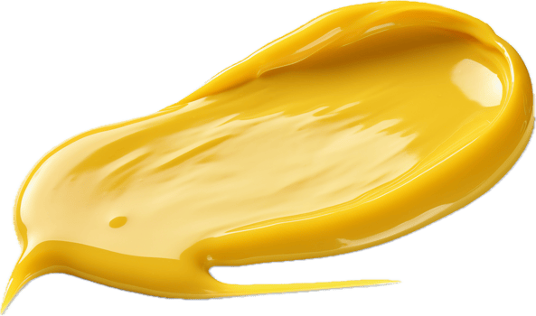 Dripping mustard smear png with AI generated.