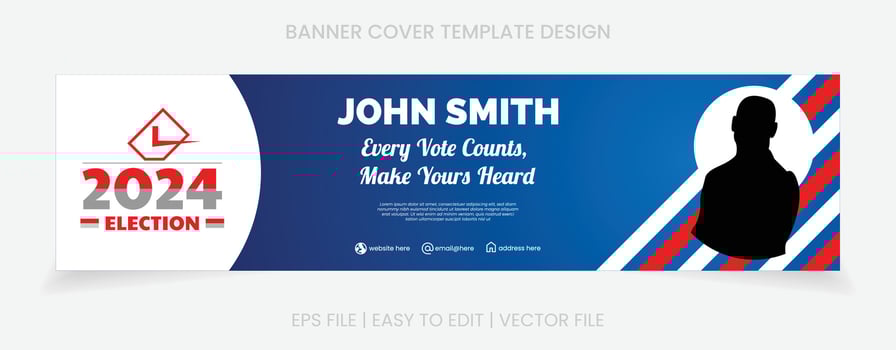 banner election template design cover social media vector