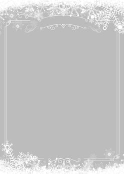 Winter snowflake retro border and Christmas light gray background background vector