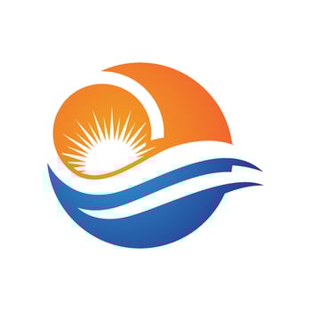 Water wave icon vector