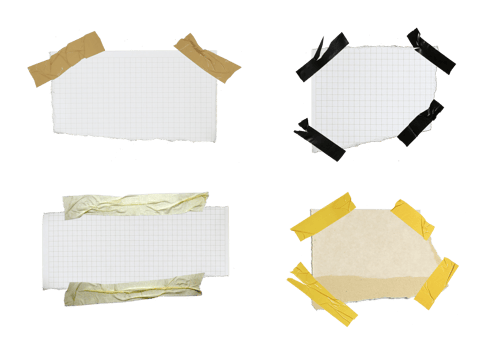 paper has grid lines torn into pieces on transparent background png file