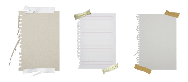 blank brown sheet of paper note on transparent background png file
