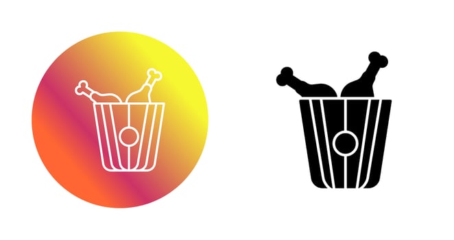 Fried Chicken Vector Icon