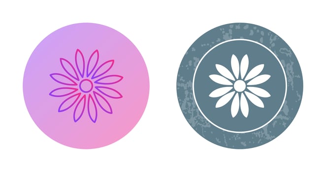 Unique Flower Vector Icon
