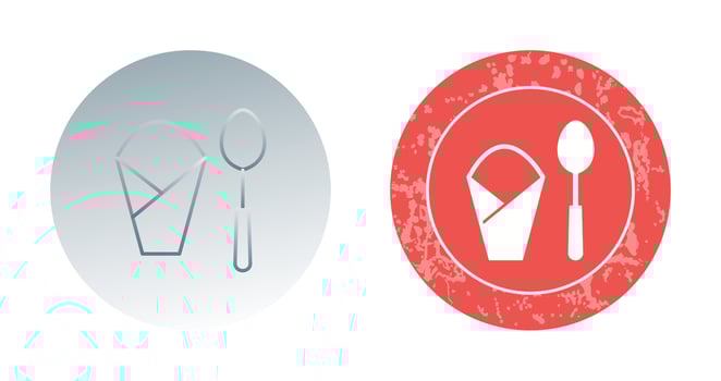 Spoon and Napkin Vector Icon