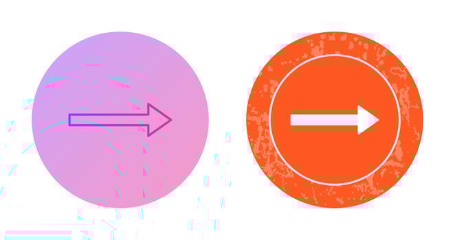 Unique Right Arrow Vector Icon