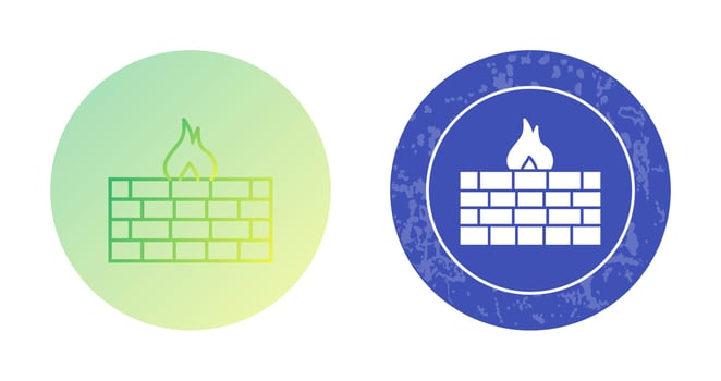 Unique Firewall Vector Icon