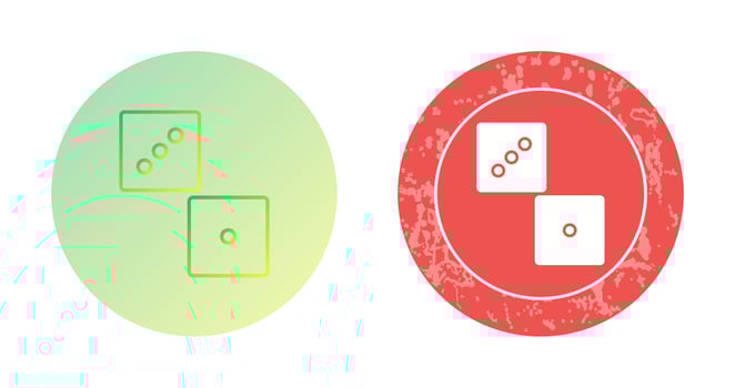 Unique Dice Vector Icon