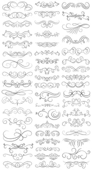 Vector graphic elements for design vector elements. Swirl elements decorative illustration