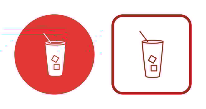 Iced Coffee Vector Icon