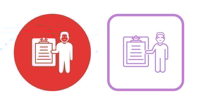 Unique Male Presenter Vector Icon