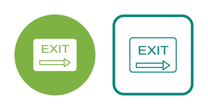 Unique Exit Vector Icon