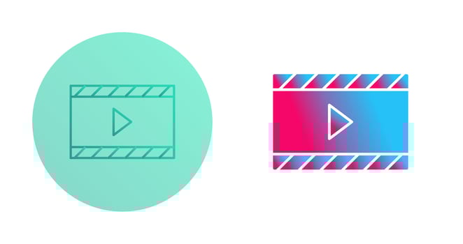 Unique Video and Animation Vector Icon