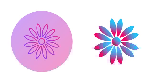 Unique Flower Vector Icon