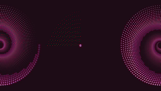 Abstract spiral dotted vortex shape purple color background. vector