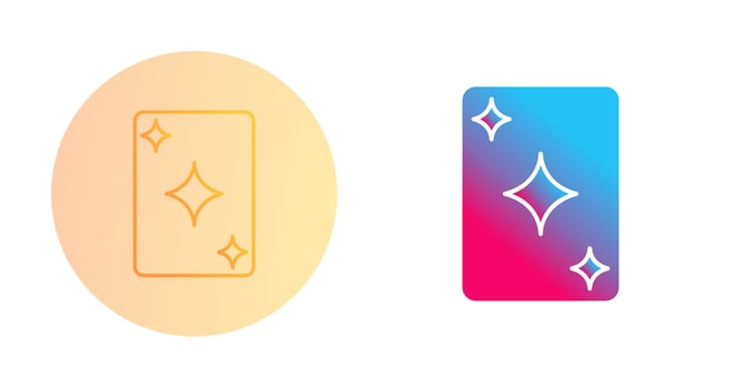 Unique Card Vector Icon