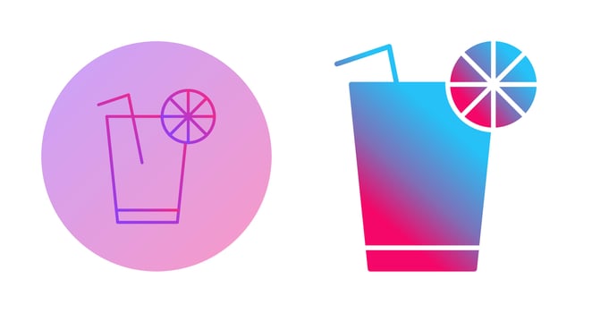 Unique Lemon Juice Vector Icon
