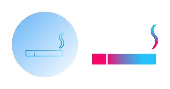Unique Lit Cigarette Vector Icon